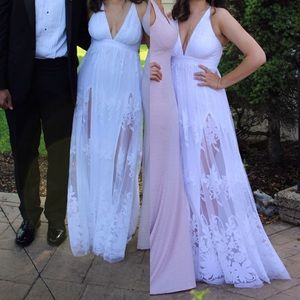 Luxxel White Slip Lace Dress!